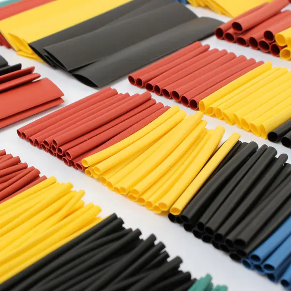 144Pcs 2:1 Heat Shrink Tube Kit Car Electrical Cable Wire Wrap Tubing 6 Sizes UK