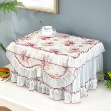 Новый продукт, портативный аварийный пылезащитный чехол из 100% полиэстера с кружевной отделкой в пасторальном стиле для микроволновой печи Новый продукт, портативный аварийный пылезащитный чехол из 100% полиэстера с кружевной отделкой в пасторальном стиле для микроволновой печи