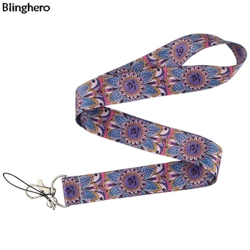 

10pcs/lot Blinghero Yoga Pattern Lanyard For keys Cool Phone ID Badge Holder Neck Straps With Keys Lanyards Hang Ropes BH0195