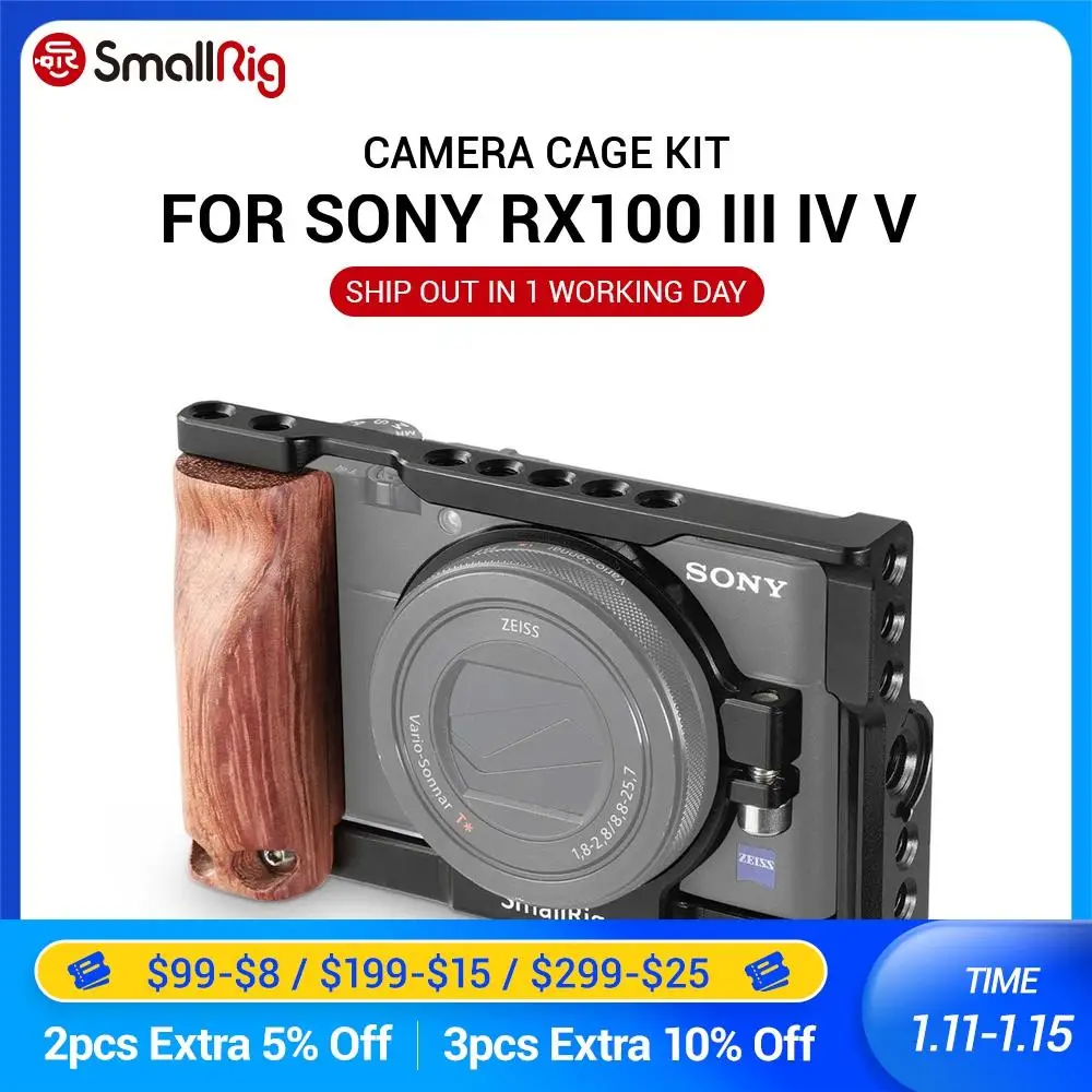 Комплект клетчатых камер SmallRig RX100 для Sony III IV V Стабилизатор камеры M3 M4 M5 M5A velogging