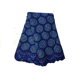 

5Yards African Lace Fabric For Wedding Dress Quality Embroidered Circle Cotton French Tull Lace Fabric YM157