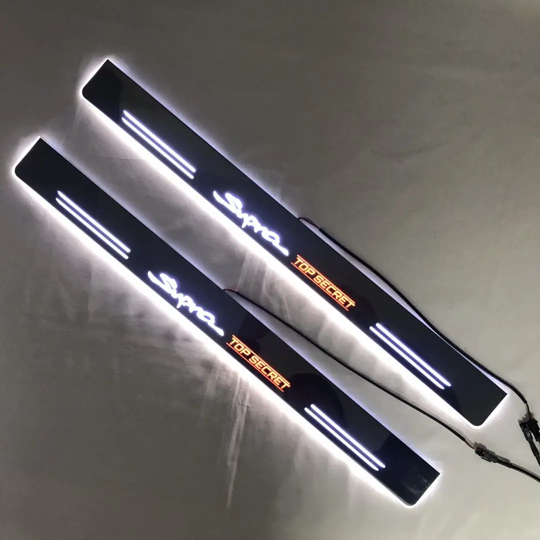 

Led moving door scuff for TOYOTA Gt 86 special use dynamic door sill plate welcome lamp lining overlay Flow/fixed light