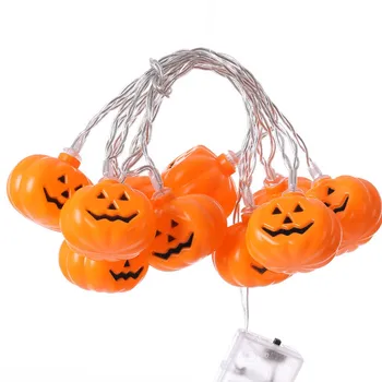 

3M Halloween 20 LED Lighting Props Witch Styling Diy Battery Box String Lights Big pumpkin Double-sided Sliced LED Light Decor