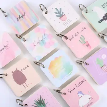 

Korean Cute Cactus Sakura Memo Pad Flash Card Study Note Cute Kawaii Notepad Stationery Memopad Office Tab Accessory Flashcard