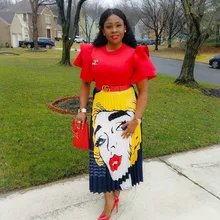 Newon High Street сексуальные юбки длиной до щиколотки женские плиссированные юбки трапециевидной формы с эластичной талией стильные вечерние юбки с принтом AM315