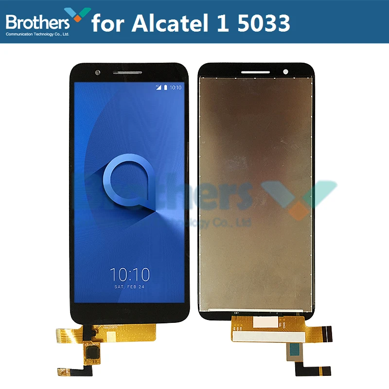5033D HUANGCAIXIA Phone Replacement Part LCD Screen and Digitizer Full Assembly for Alcatel 1/5033 5033X 5033J Color : Black 5033T Mobile Phone Repair Part 5033A