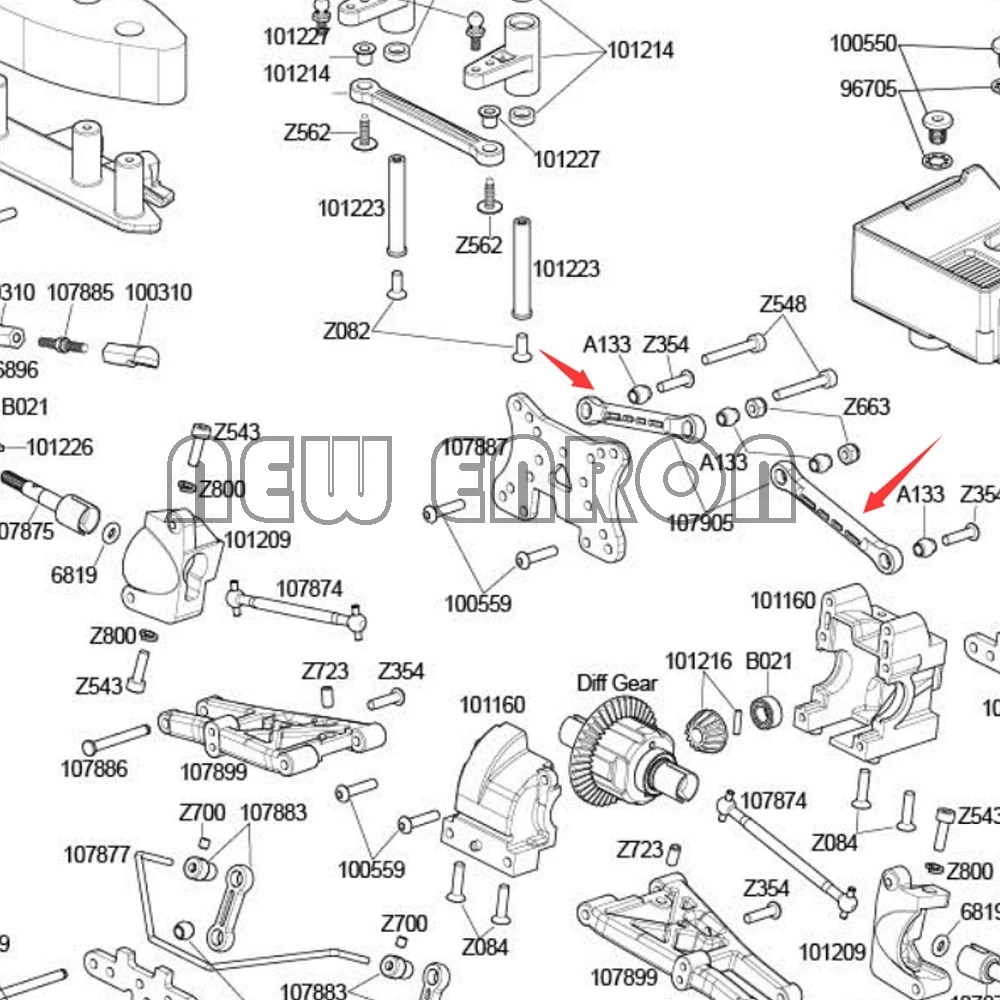 Новый алюминиевый сервопривод ENRON 2P 90 102 мм для RC HPI 1:10 грузовик пуля 3 0 ST/MT/WR8