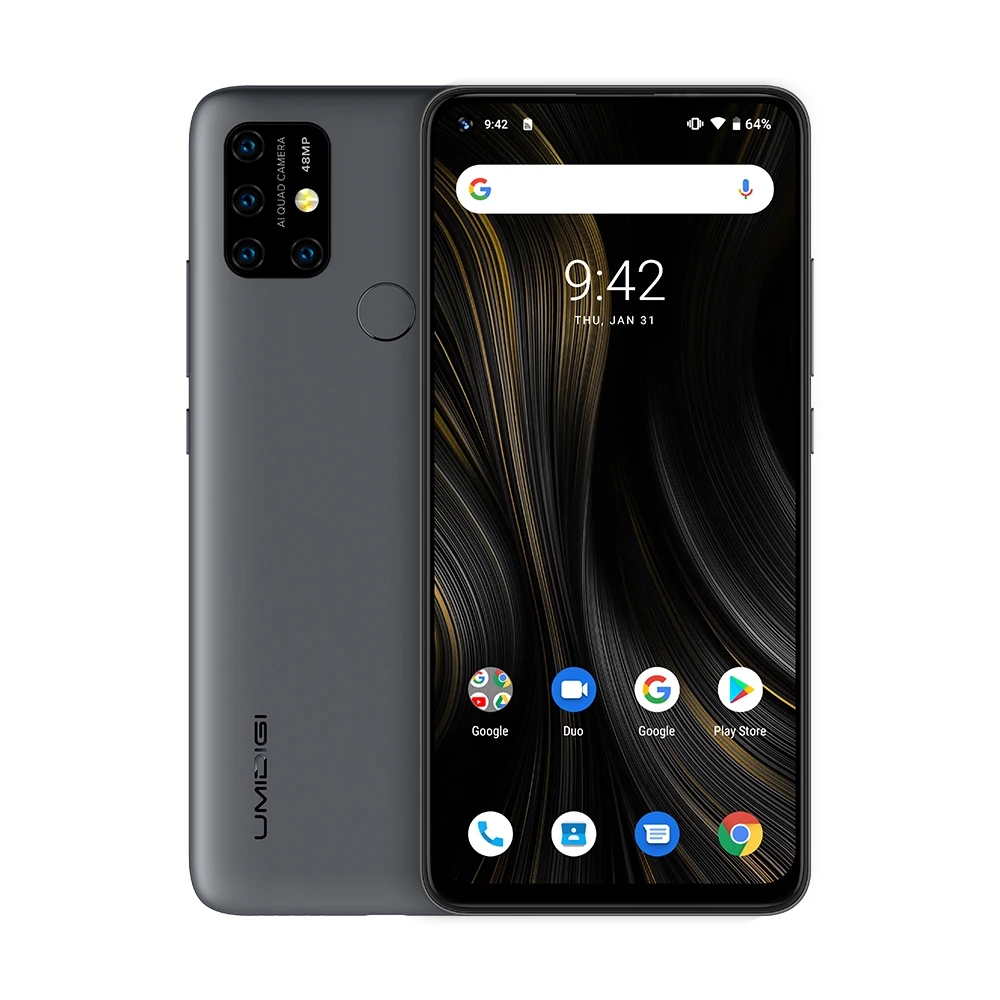 UMIDIGI power 3 Android 10 48MP Quad AI камера 6150 мАч 6,5" FHD+ 4 Гб 64 Гб Helio P60 глобальная версия смартфон NFC мобильный телефон - Цвет: Space Gray