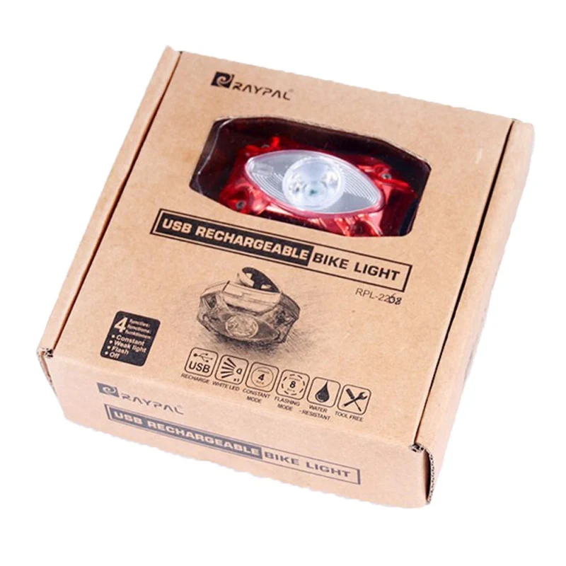 Cheap Cycling  Waterproof Rear Light USB Rechargeable Night Safety Warning Round Tail Light LED One-charge Use 8 Bicycle Light 8