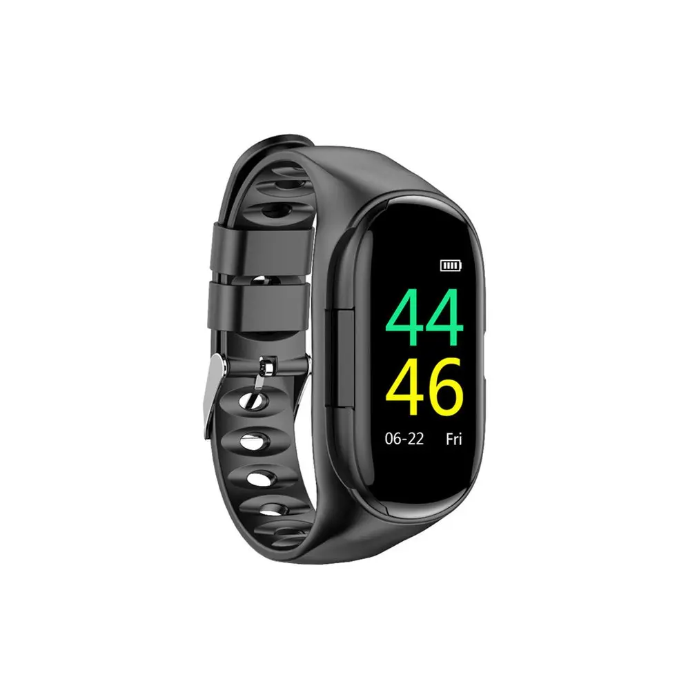 Умные часы M1 с bluetooth-наушником, трекер здоровья, шагомер, фитнес-браслет, умный браслет с беспроводными наушниками, 2 в 1