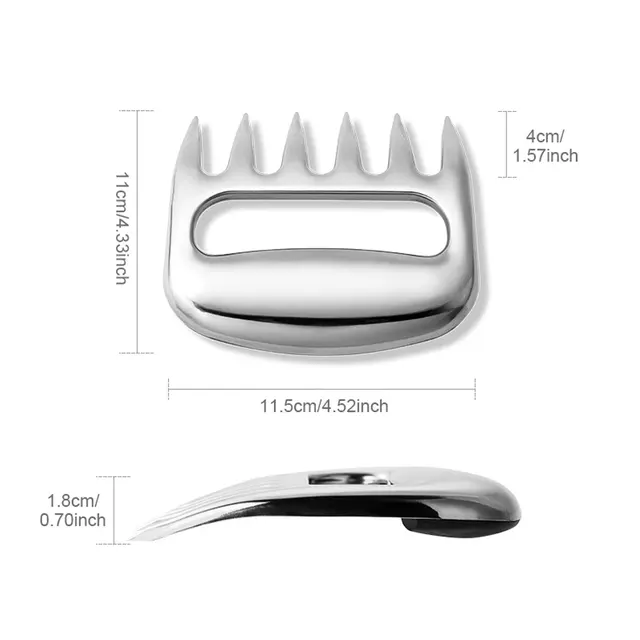 2Db Kézi Medve Karmok Barbecue Villa Bbq Húsvillák Húzza A Húskezelő Sertéshús Pörkölt Villát Szerszám - Image 5