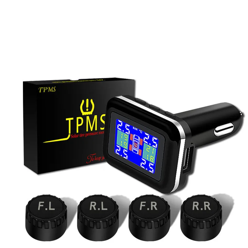 Автомобильный TPMS внешний или внутренний контроль давления в шинах Система прикуривателя цифровой жидкостный Дисплей давление в шинах для автомобиля