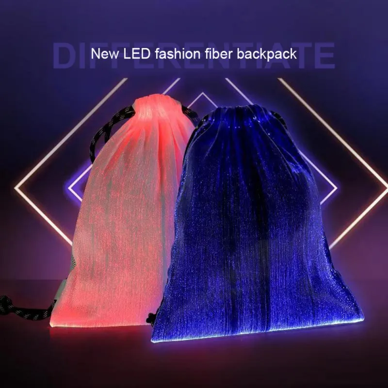 

Popular LED Colorful Light Change 11 Mode LED Student School Bag Backpack with APP Control Storage Bag