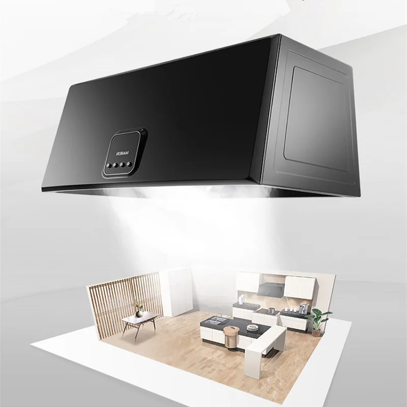 electriq 60cm sloping black glass chimney cooker hood