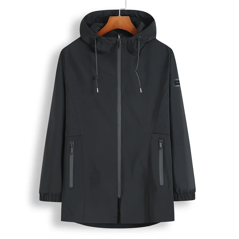

Special Body Men Lard-bucket Plus-sized No. Spring And Autumn Jacket Large Size Men'S Wear Fat Brother Fashion Hooded Trench Coa