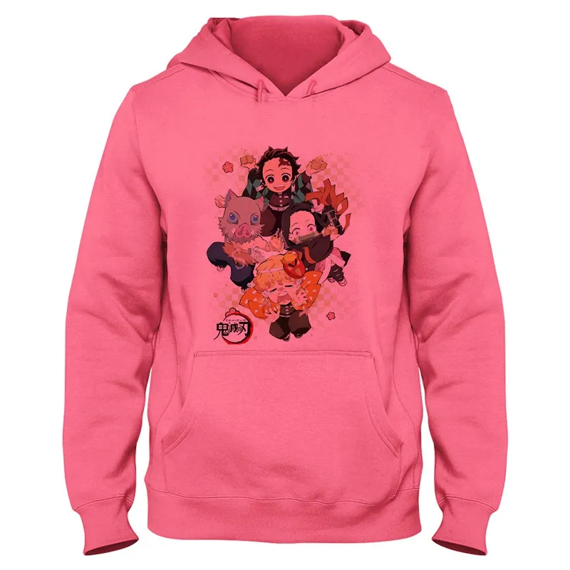 Demon Slayer Kimetsu no Yaiba толстовки с принтом толстовки с длинными рукавами хлопковые пуловеры размера плюс XS-4XL