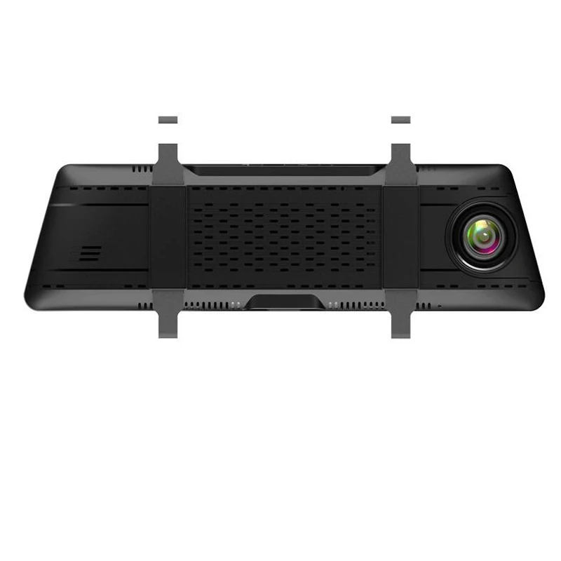 Renoster 1" зеркало заднего вида с сенсорным экраном 1080P с двойным объективом, Автомобильная камера DVR Dashcam, автоматический Регистратор