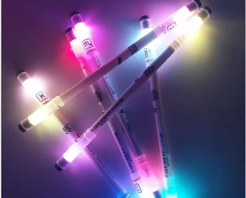

Gel Pen Wholesale 100pcs/Lot Creative 12 Constellation Rotating Pen Seven Colored Light Pen Stationery Writing Tool GP762