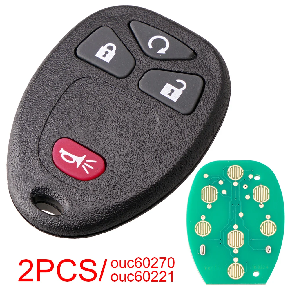 

2pcs/lot 3+1 Buttons Car Remote Key Fob C60270 / OUC60221 Fit for Chevy Silverado Traverse Avalanche Equinox Express