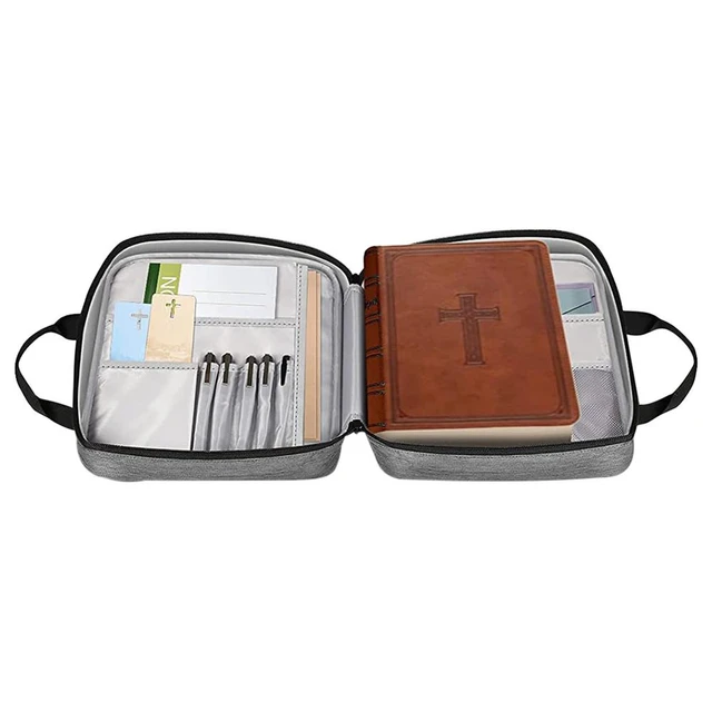 Bible Case Carrier Zipper Bible Study Supplies Books Protective with Handle