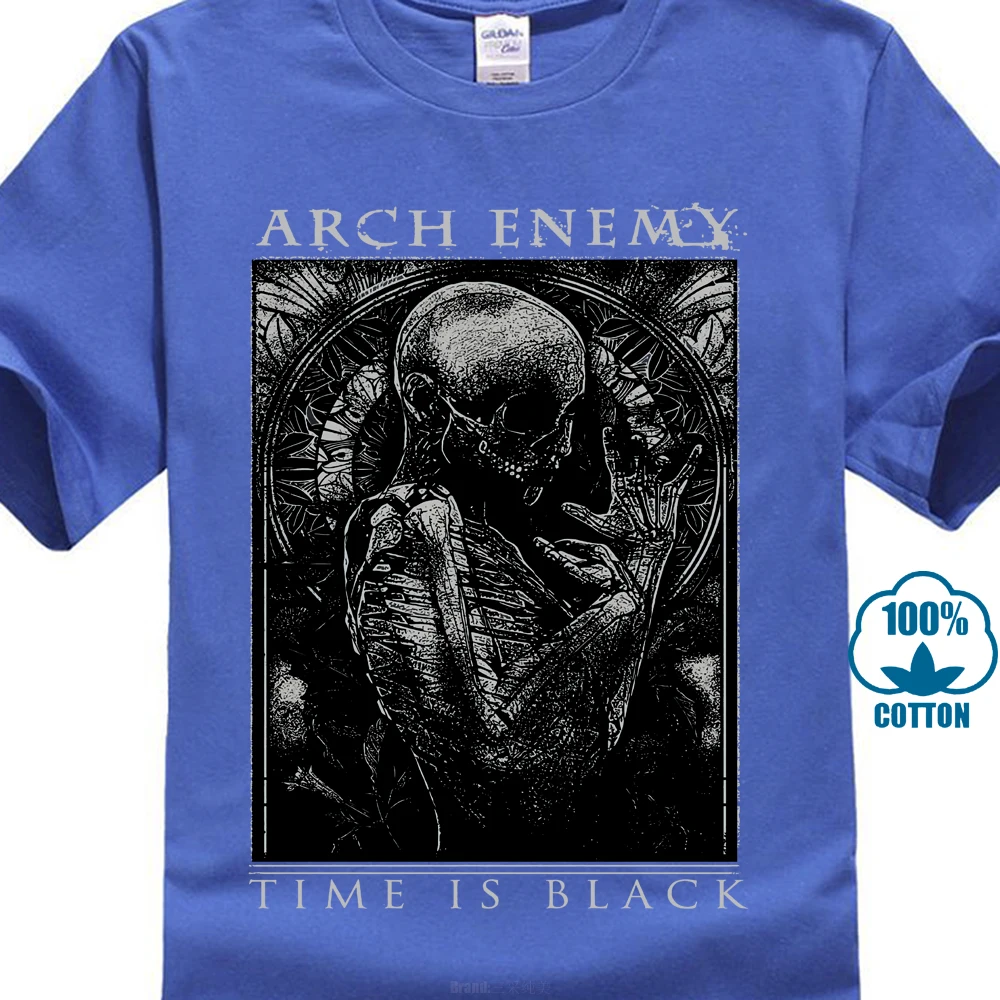 Синий Arch Enemy Time Is Black рубашка s m l Xl Xxl официальная металлическая футболка Новинка 016976 - Цвет: Синий