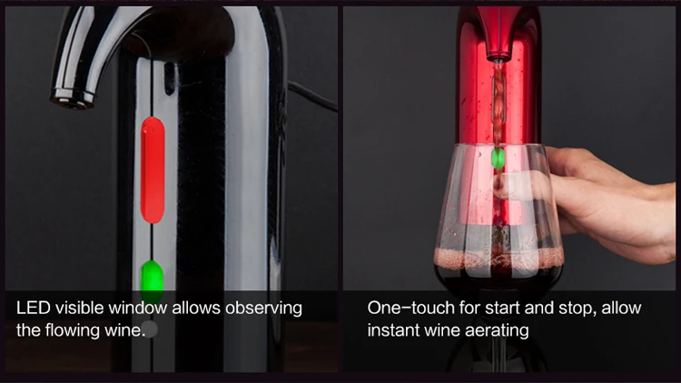 SUNWAY Electronic Christmas Gift 2020 Bar Accessories Amazon Top Sell Aerator Wine Pump Red Wine Aerator Pourer Automatic