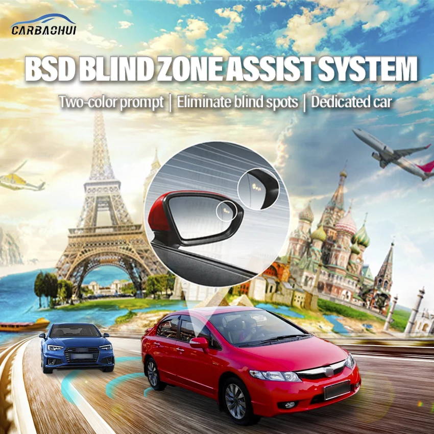 

Car BSD BSM BSA Blind Area Spot Warning Drive Mirror Rear Radar Microwave Detection System For Honda Civic 8th Gen 2006-2009