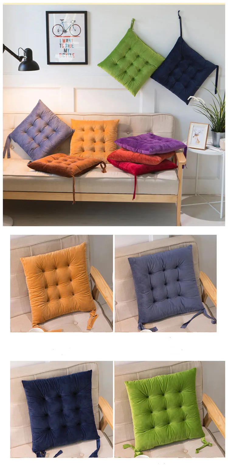 Crystal Velvet Chair Back Cushions Winter Warm Pillow Home Kitchen Decor Seat Mat Popular Modern Sofa Car Seat Pad Thick Cushion