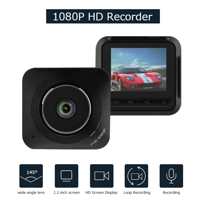 Dash Cam мини Автомобильный видеорегистратор Камера Dashcam 2,2 дюймов Full HD 1080P видео регистратор для вождения автомобиля камера ночного видения