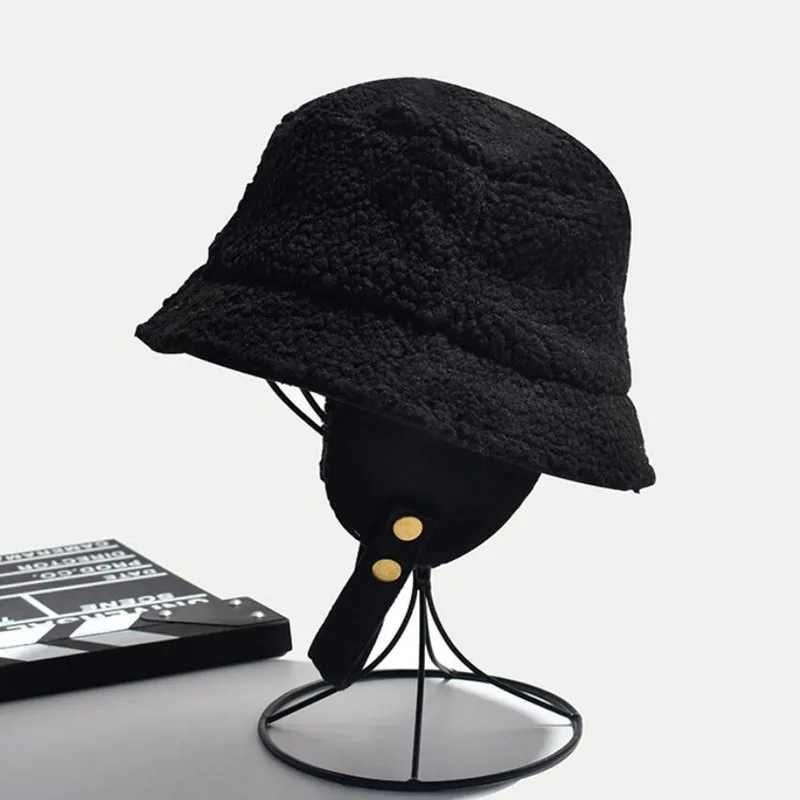 Женская зимняя шапка-ведро из плотного бархата, теплая шапка в рыбацком стиле, ретро новые женские шапки