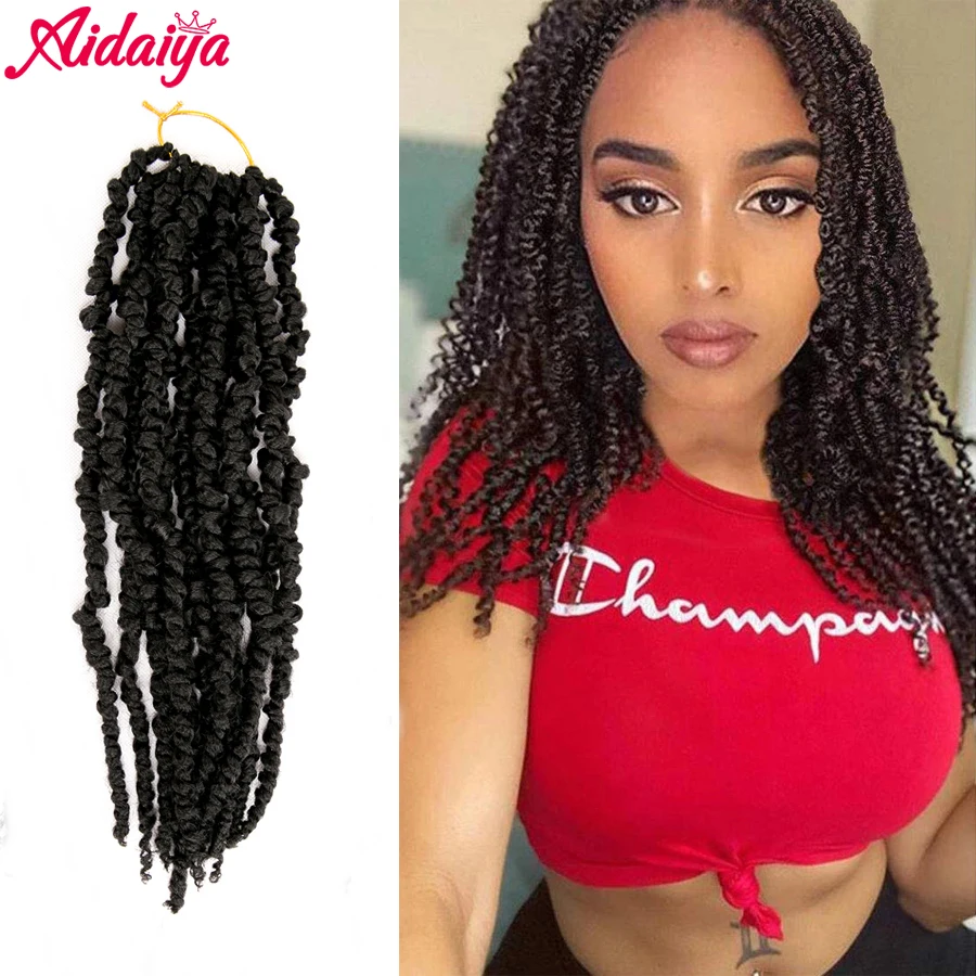 Aidaiya 16inch Passion Twist Hair Synthetic Freetress Water Wave Ombre Crochet Braid Extension Spring For Women |
