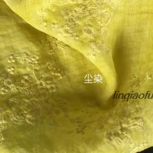 Чистая рами вышитая ткань Высокая мода cheongsam платье ткань высокого класса льняная ткань