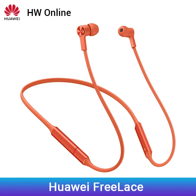 Huawei FreeLace Спортивные наушники Bluetooth 5,0 беспроводной для наушников, карты памяти кабель металлическая полость жидкий силикон магнитный переключатель - Цвет: Orange