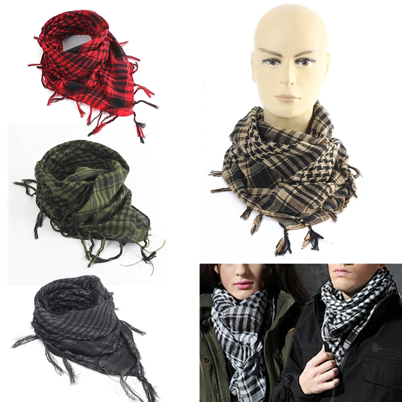 Для мужчин Wo мужчины Красочные унисекс легкий 100x100 см Тактический Открытый арабский пустыня шемах шарф с кисточками