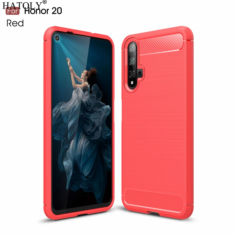 HATOLY Чехлы для Huawei Nova 5T чехол Honor 20 противоударный мягкий ТПУ Матовый прочный