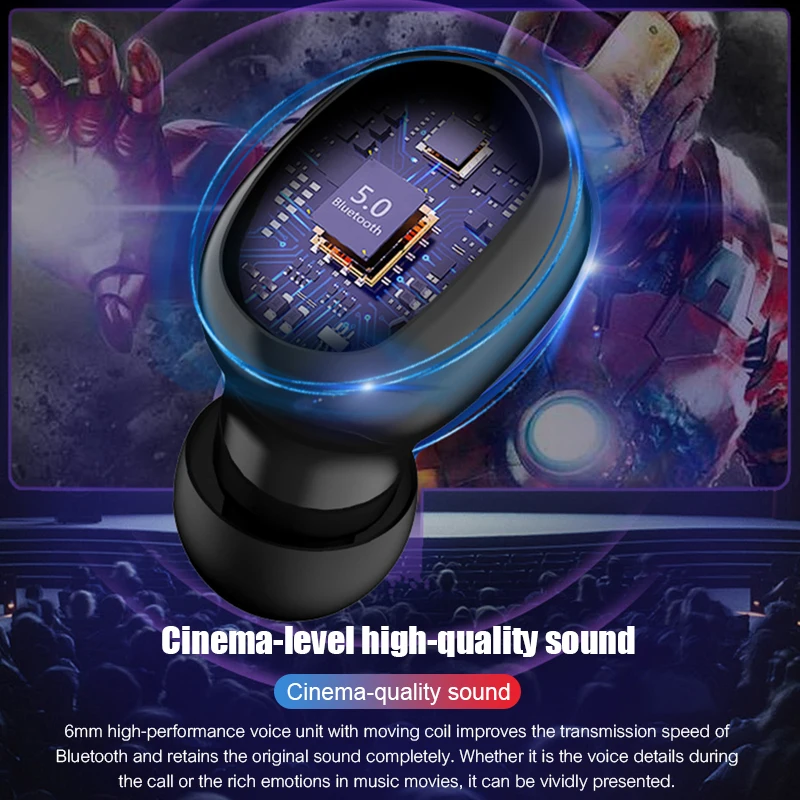 LED Power Display TWS Bluetooth 5 0 Earphones Wireless Mini Earbuds In Ear Headset with Charging Case For Samsung iPhone Huawei