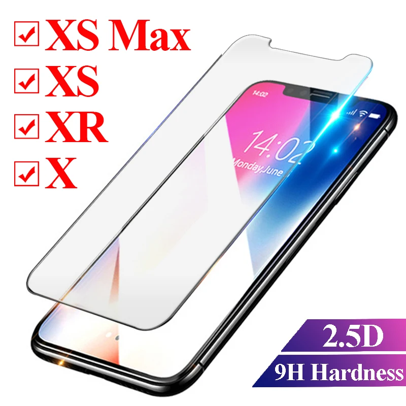 

Protective glass on for iPhone x xs max 6 7 8 plus xr s r aphone sx rx screen protector tempered de frame 5s 4s screen protector