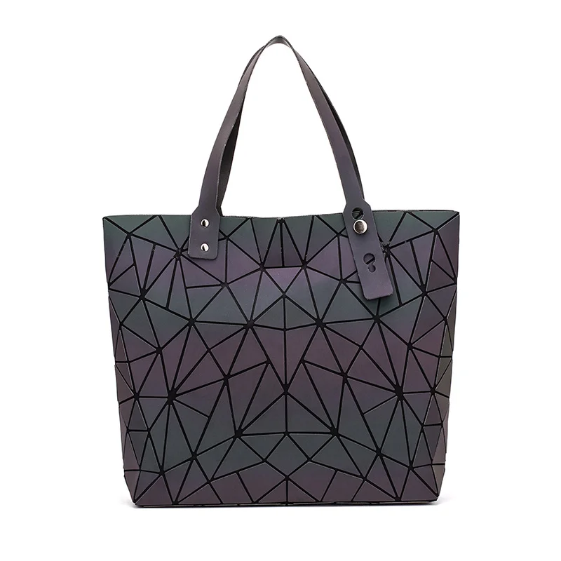 

Women shoulder bags luxury handbags women bags designer foldable Totes female large capacity geometric luminous bag famous brand