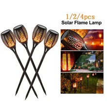 Светодиодный Солнечный свет лампы свет мерцание 1/2/4 шт. Солнечный пейзаж лампы на открытом воздухе Водонепроницаемый IP65 двор сад фонарь светильник Точечный светильник