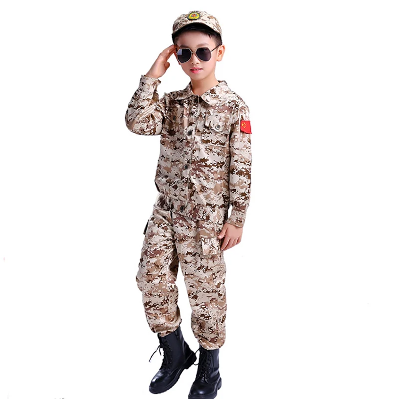 Армейская уличная военная форма спецназа Детские костюмы солдат для маленьких девочек армейская куртка для мальчиков Одежда для сцены Хэллоуин - Цвет: Color 5set