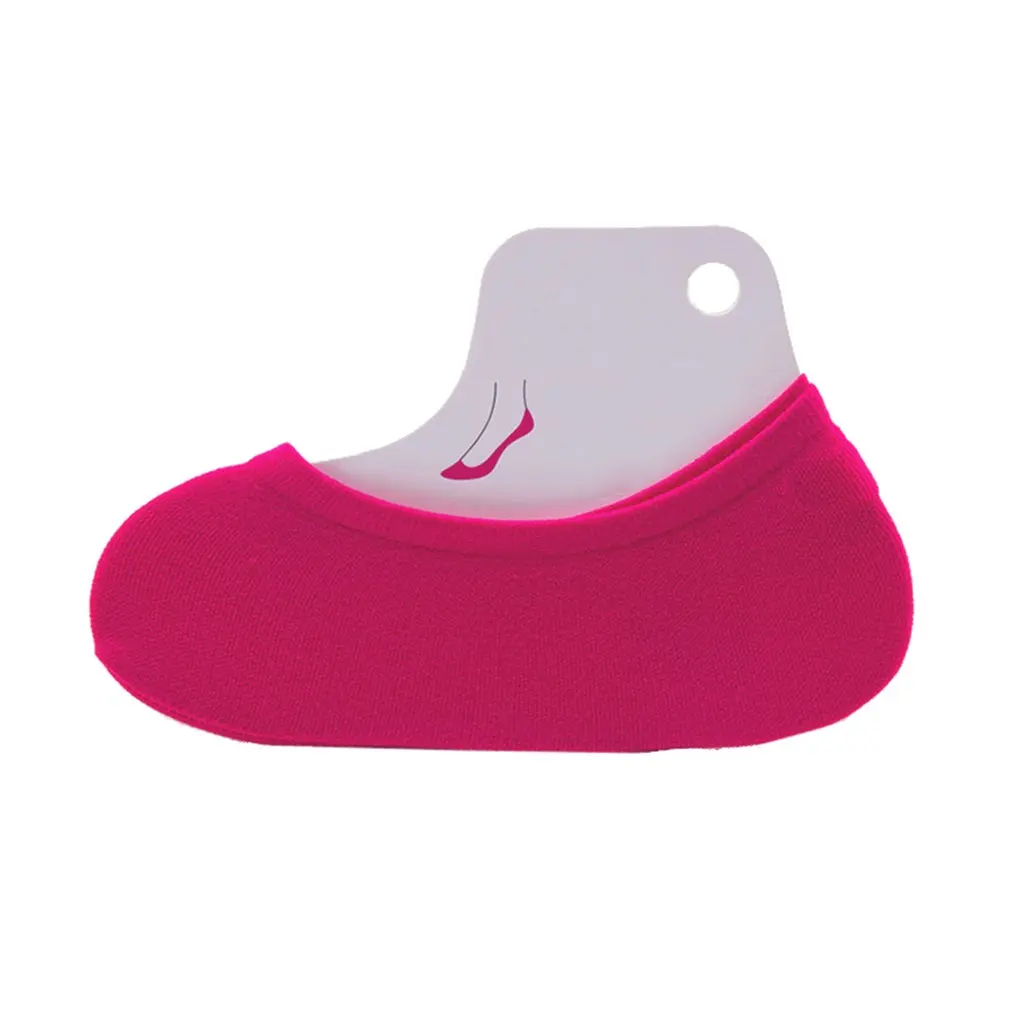 

Spring Summer Breathable Solid Women Comfortable Invisible Socks Anti-Slip Teenage Girls Slippers Short Slipper Boat Socks