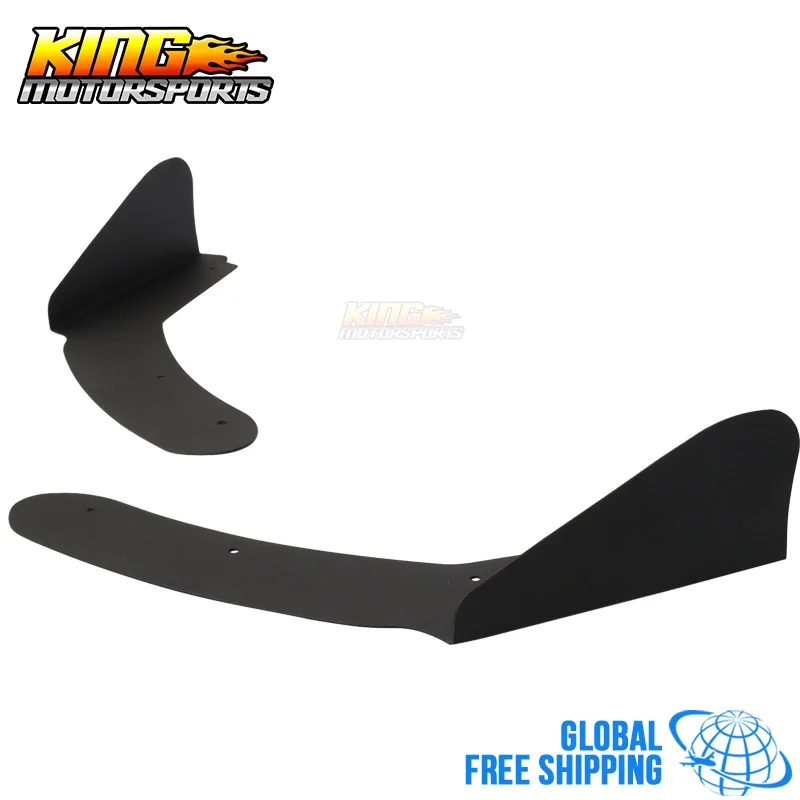 

20.5" x 9" Ik Style Universal Front Rear Bumper Lip Splitter Black Winglet Global Free Shipping Worldwide