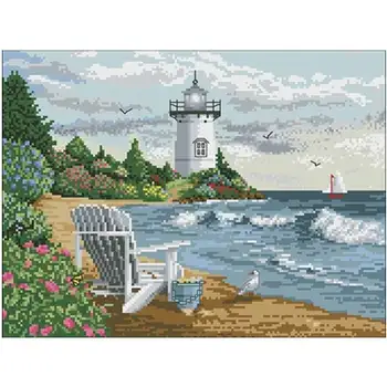 

Beautiful coast patterns Counted Cross Stitch 11CT 14CT 18CT DIY Chinese Cross Stitch Kits Embroidery Needlework Sets home decor