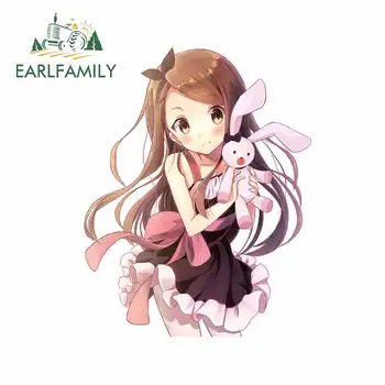 

EARLFAMILY 13cm x 10.3cm For Anime Creative Car Sticker Car Styling Decal Sunscreen Occlusion Scratch Motorcycle Decoration