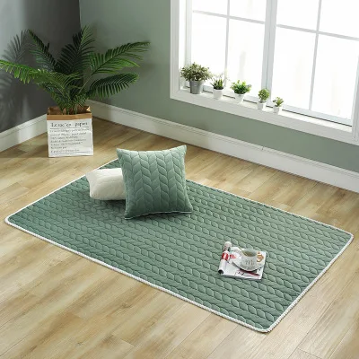 Детский коврик для ползания, летний коврик для сна, взрывной стиль, домашний ковер, однотонный коврик для гостиной, плюшевый коврик, Мягкий Нескользящий ковер - Цвет: green