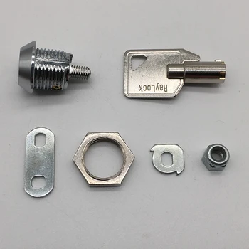 

1 piece 11mm mini size hex nut fixed round key metal case post box cam lock