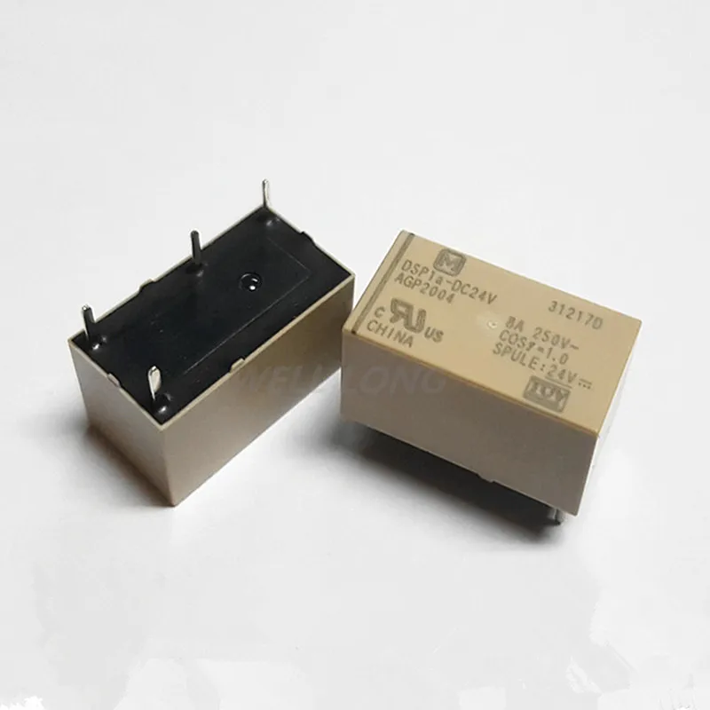 100 шт./лот) DSP1a-DC24V реле питания 1А(DPDT