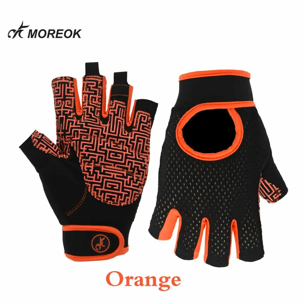 Orange MK100 Перчатки для велоспорта, фитнеса, тренажерного зала, для мужчин и женщин, противоскользящие, для кроссфита, тренировок, йоги, бодибилдинга, бега, гантели для тяжелой атлетики, спортивные перчатки - Цвет: Orange MK100