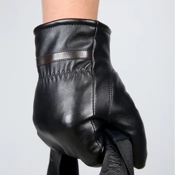 

2 Pairs Couple Genuine Leather Cycling Glove Winter Motorcycle Wagon Glove Woman Winter Increase Touch Screen Glove
