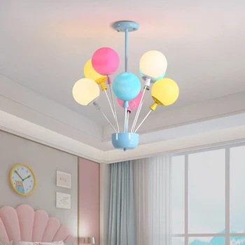 

Nordic Colorful Balloons Pendant Ceiling Lamps Lights Kids Individuality Hanging Lamps Children's Room Decoration Light Fixture